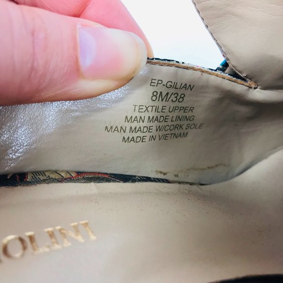 Enzo Angiolini Blue Floral Tapestry Gillian Mules - Picture 5 of 7